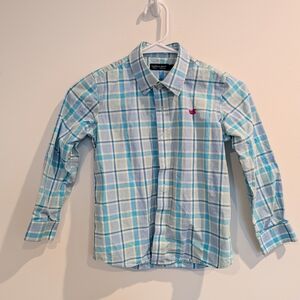 Southern Marsh Light Blue and Green Plaid Shirt